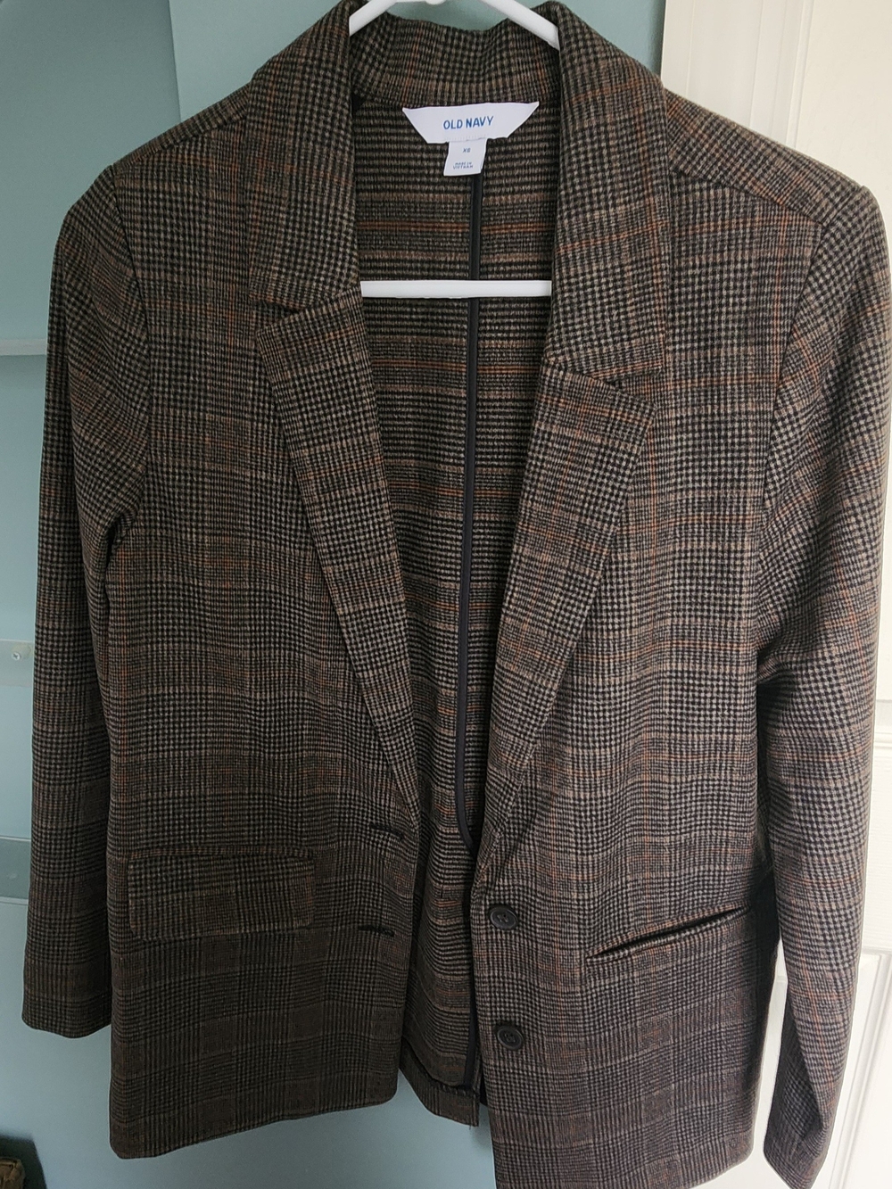 Old Navy Women's Brown Glen Plaid Blazer Size XS